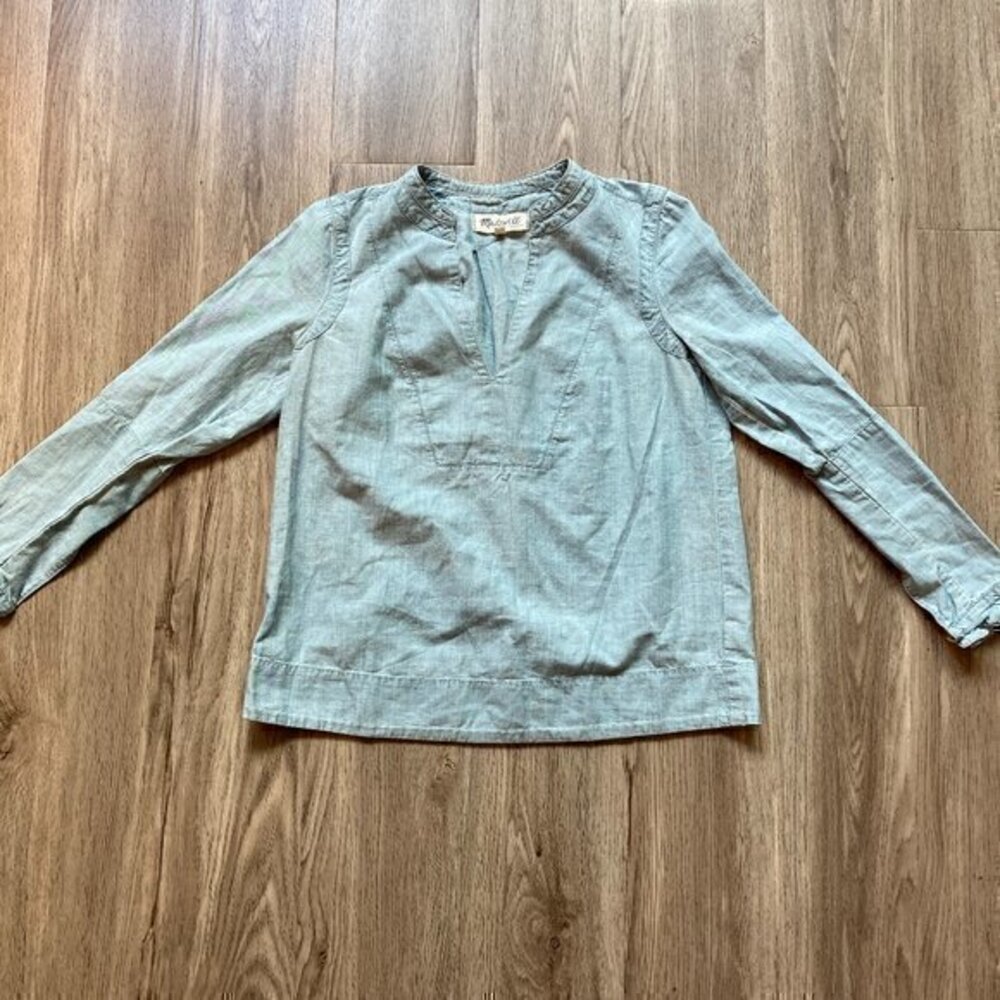Madewell Light Wash Chambray Top Size XS